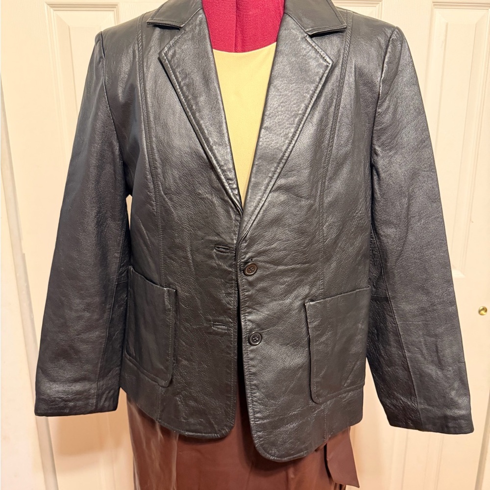 1970’s vintage JohnPaulRichard Black Leather Jacket